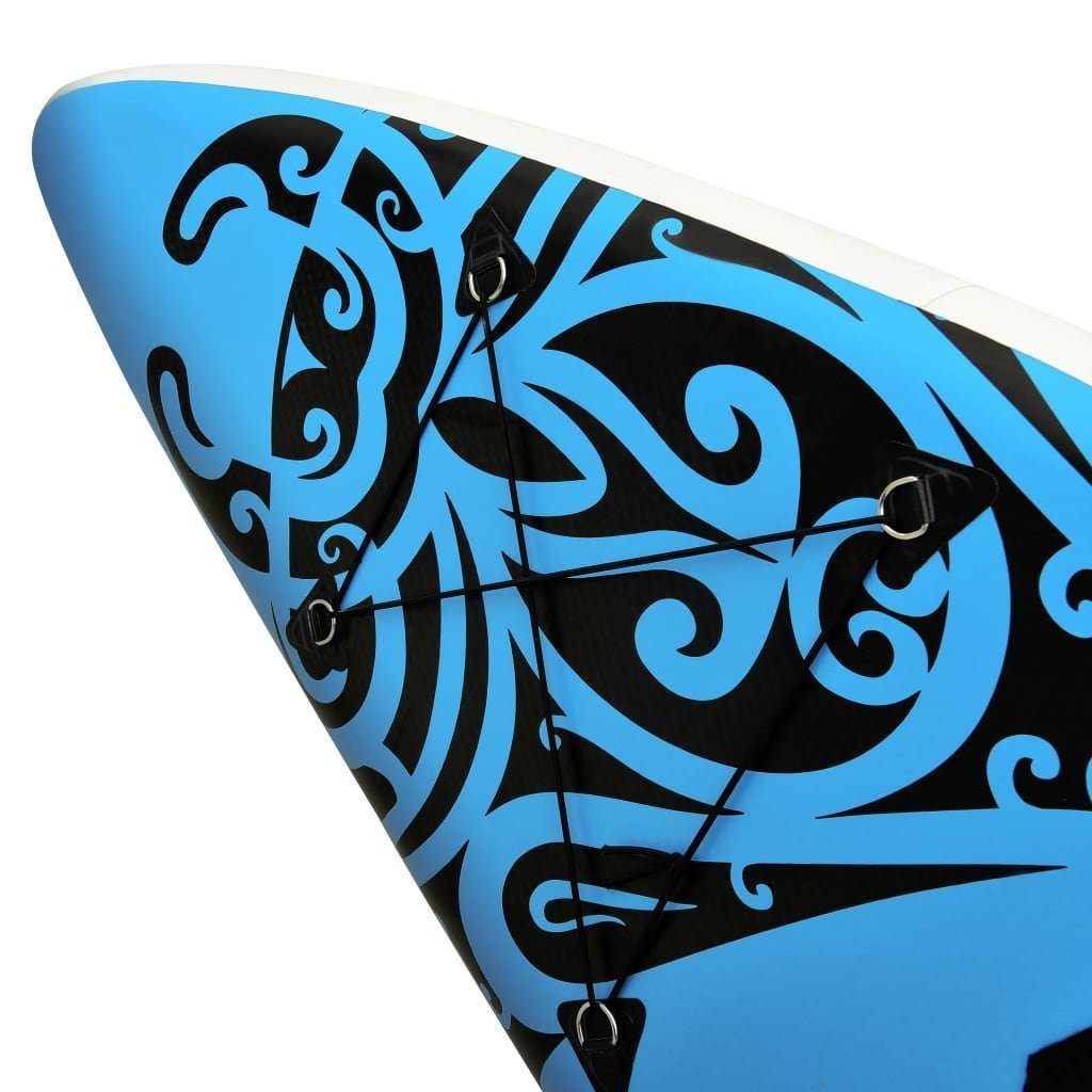 vidaXL Schlauchboot Aufblasbares Stand Up Paddle Board Set 305x76x15 cm Blau