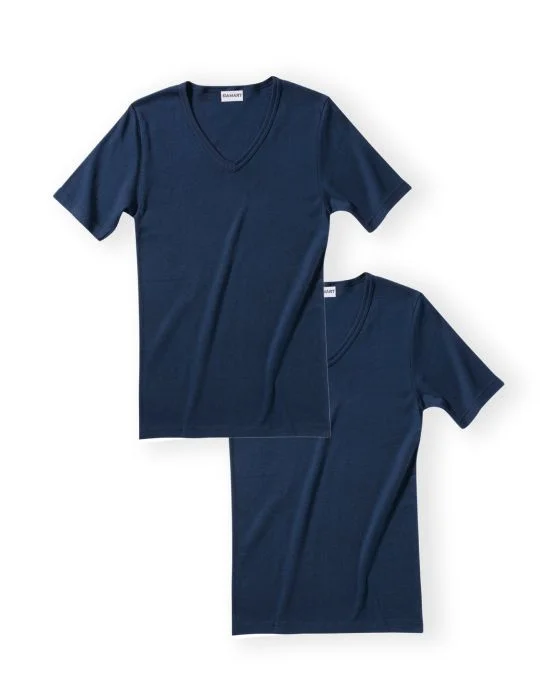 Lot de 2 tee-shirts Essential col V, manches courtes