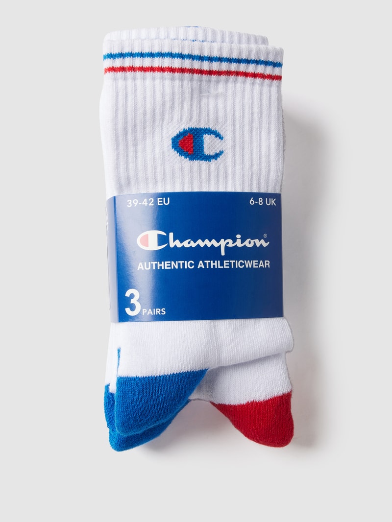 Socken mit Kontraststreifen im 3er-Pack in weiß