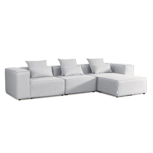 Modulares Sofa VERONA, L, hellgrau