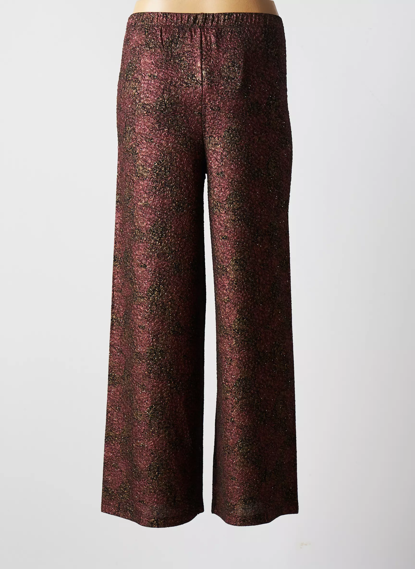 Blanc Boheme Pantalons Larges Femme couleur rose