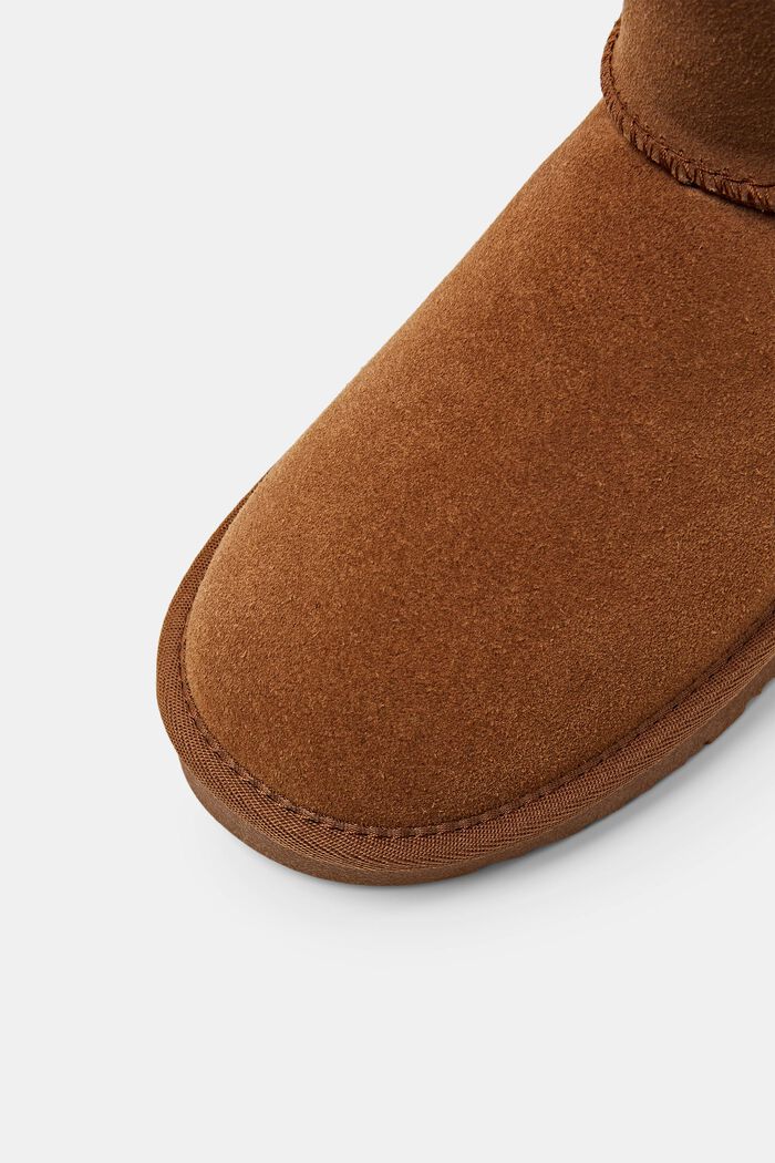 Rauleder-Boots mit Kunstfellfutter