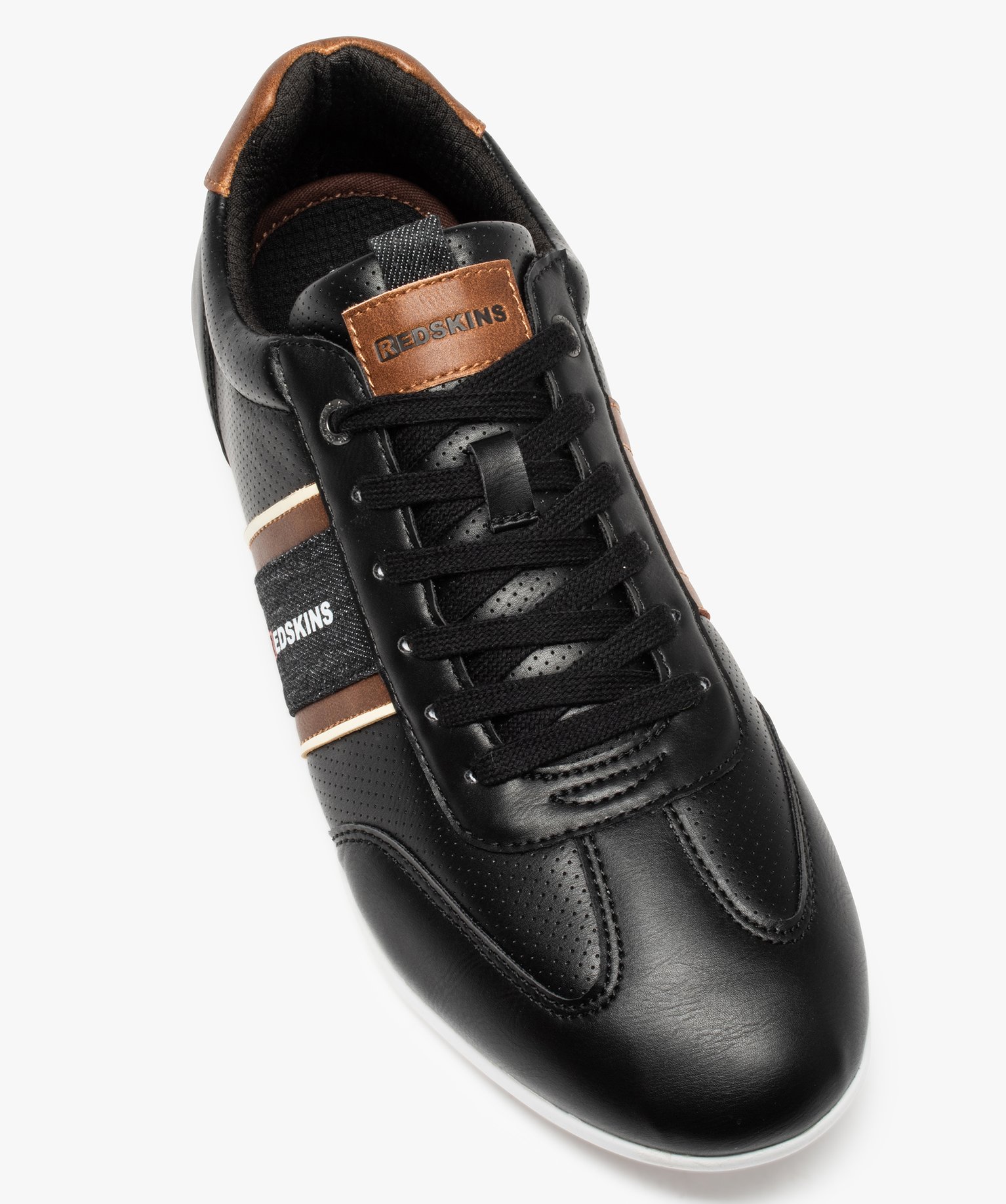Baskets homme à lacets et semelle fine - Redskins noir | GEMO