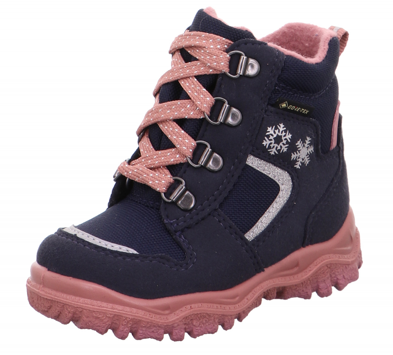 HUSKY1 - Blau/Rosa Boots mit Schnürung