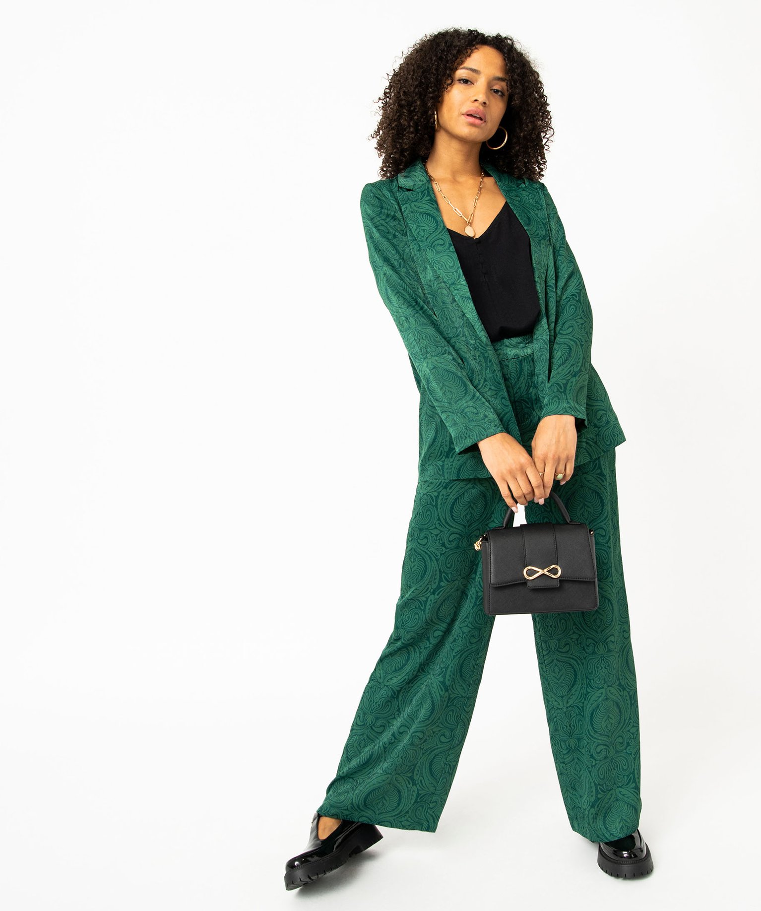 Veste blazer femme imprimée en matière satinée imprime | GEMO