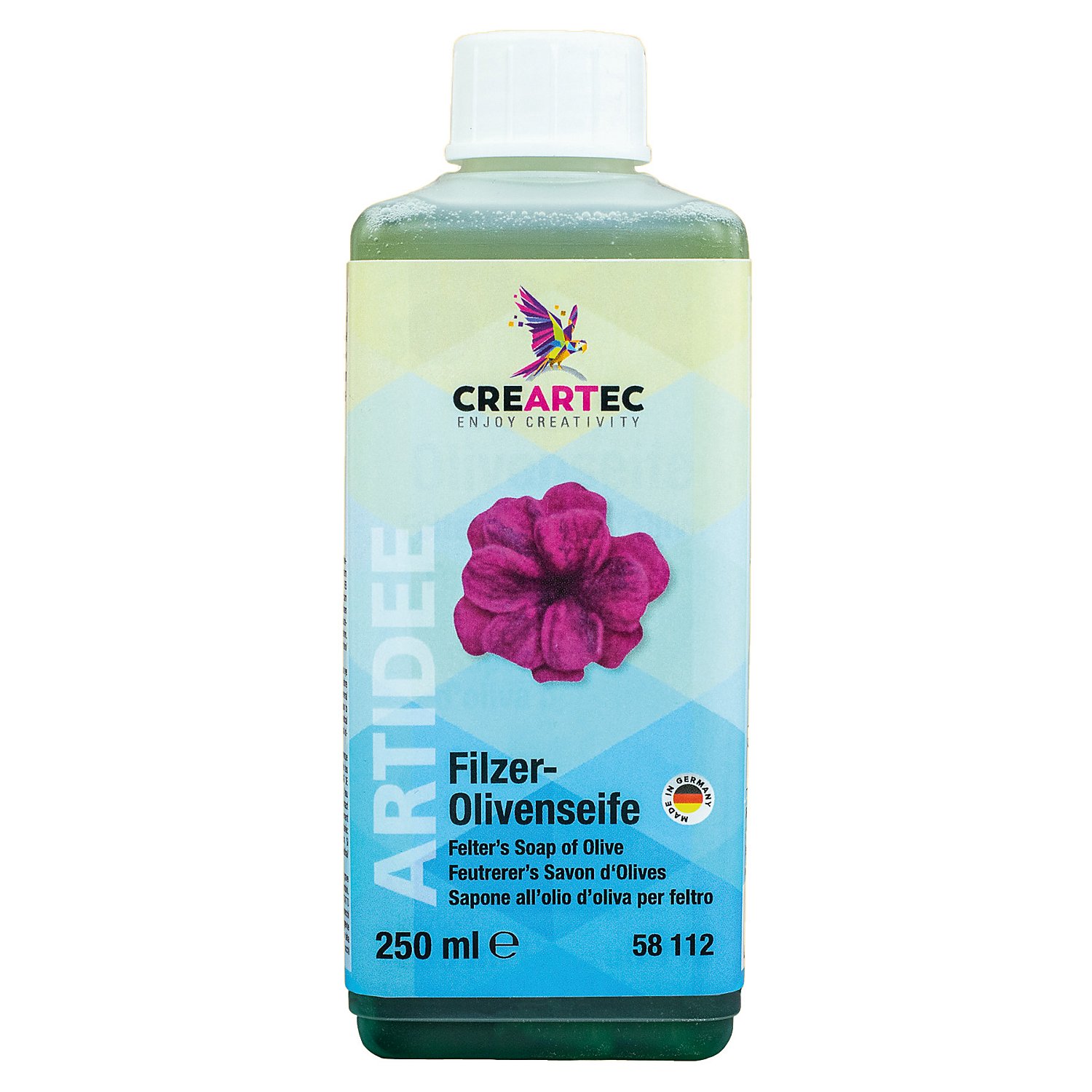 Olivenseife zum Filzen, 250 ml
