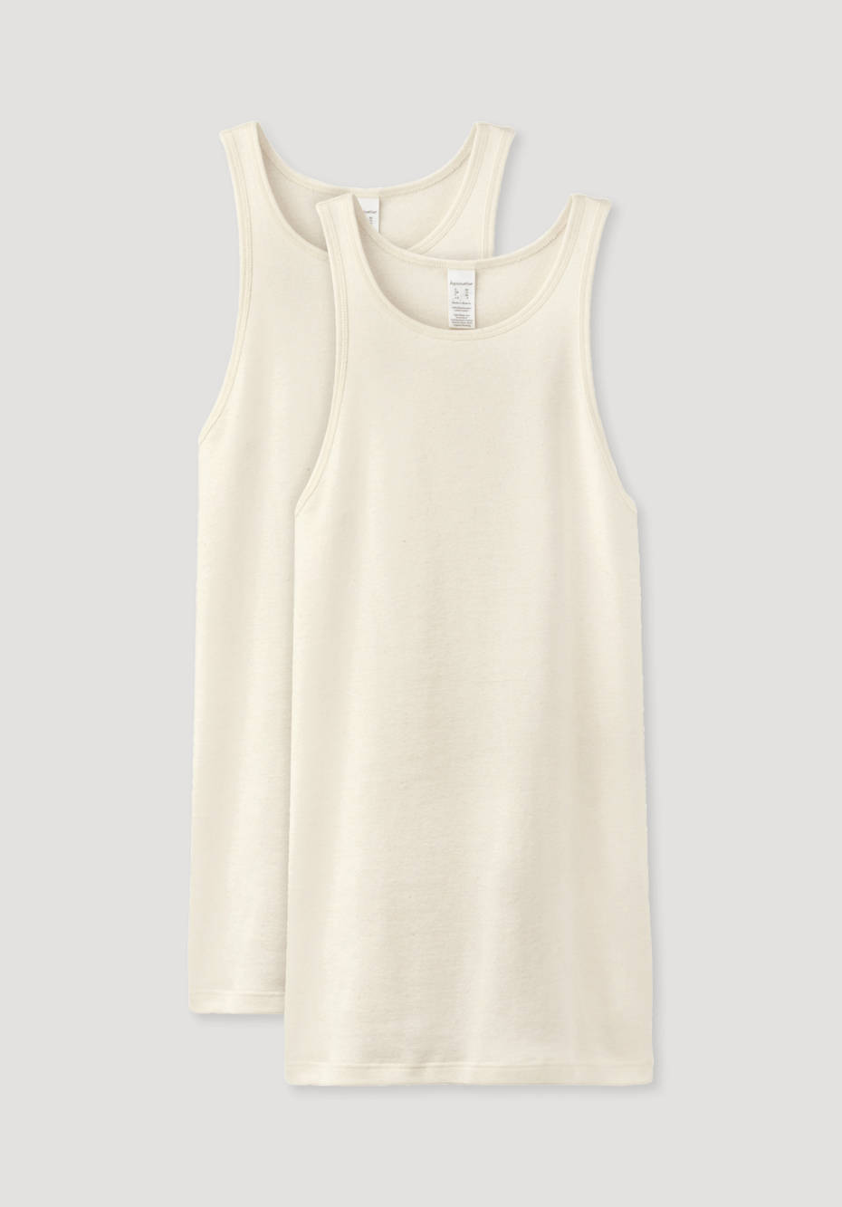 Tanktop high neck im 2-er Pack aus reiner Bio-Baumwolle