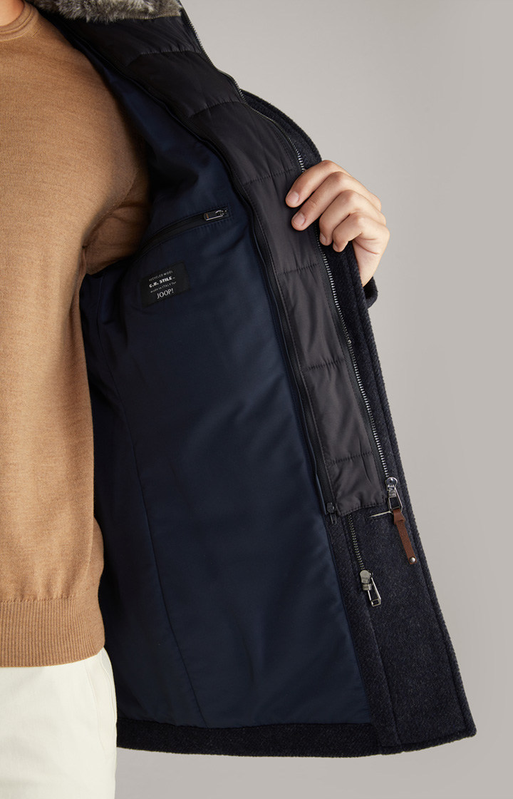Mantel Gary in Navy meliert