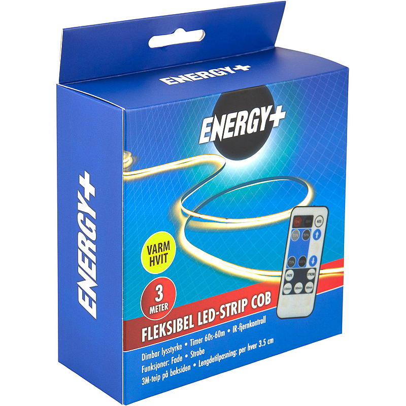 Energy Led strip 3 m Dimbar, varmhvit COB