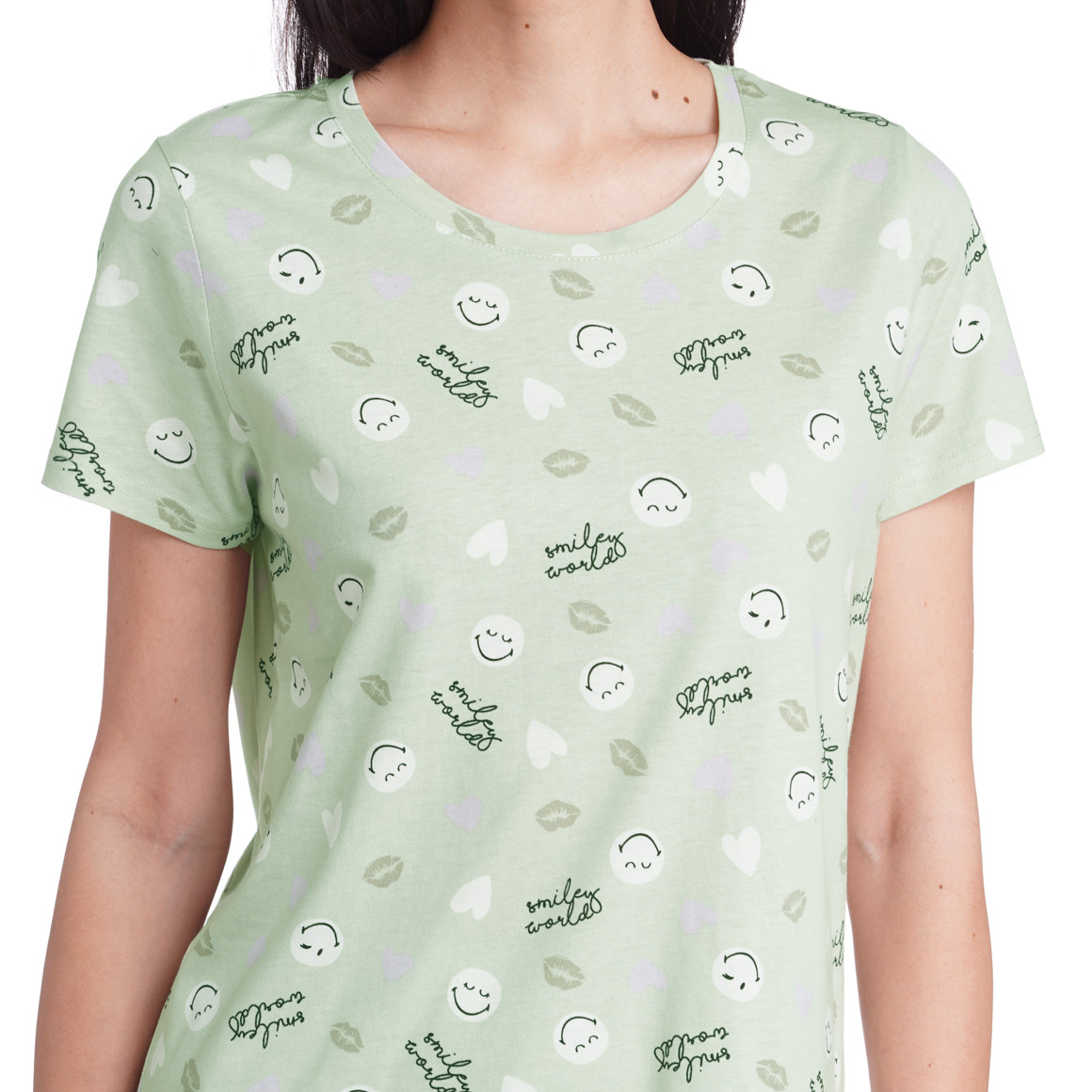 SmileyWorld Schlafshirt mit Allover-Print