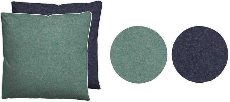 Kissenbezug Hermal, Biberna (1 Stück), Wendekissenbezug, Made in Germany zertifiziert, geeignet im Winter