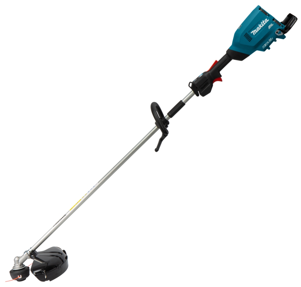 Makita DUR369LZ akkus bozótvágó D-nyéllel 2 x 18 Volt akkumulátorok és töltő nélkül