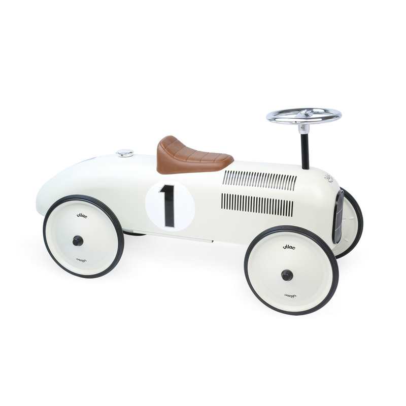 Porteur en métal vintage blanc crème Vilac