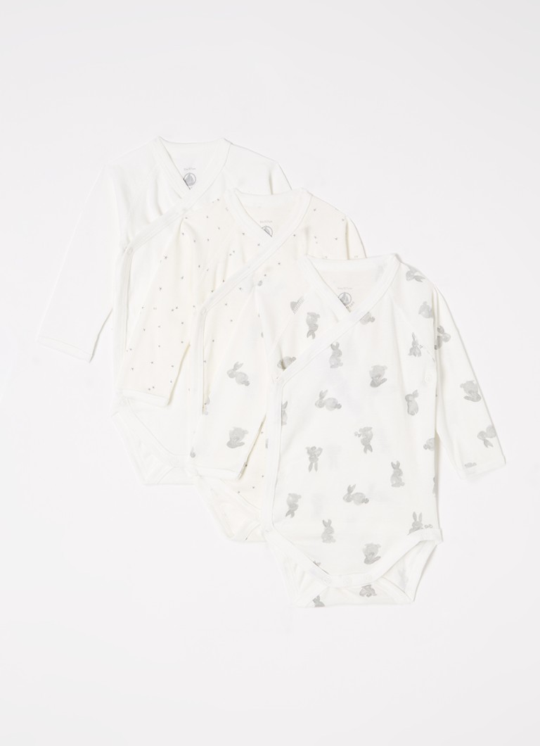 Petit Bateau Romper with print in 3-pack
