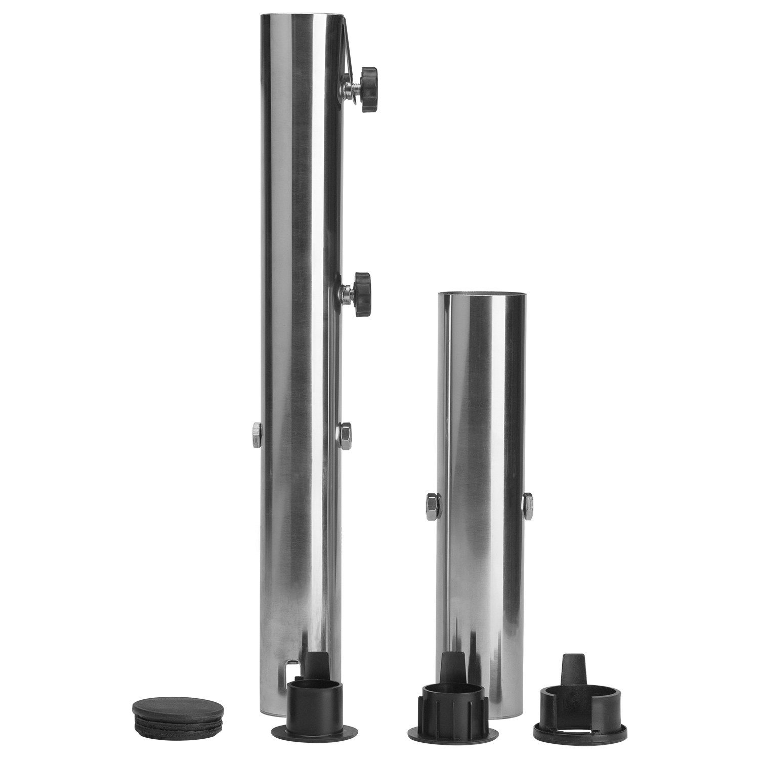 anndora Betonschirmständer Bodenhülse Sonnenschirm bis 48 mm und bis 4 m Durchmesser aus Edelstahl