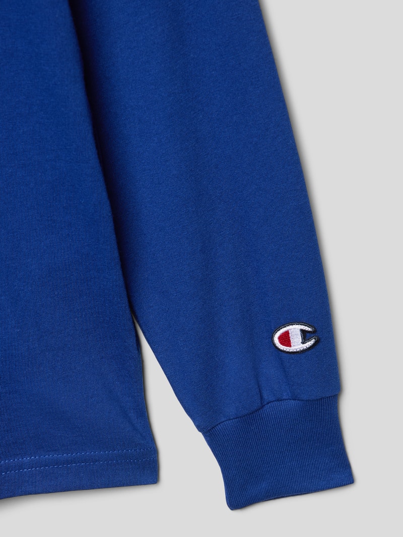 Longsleeve mit Label-Print in royalblau