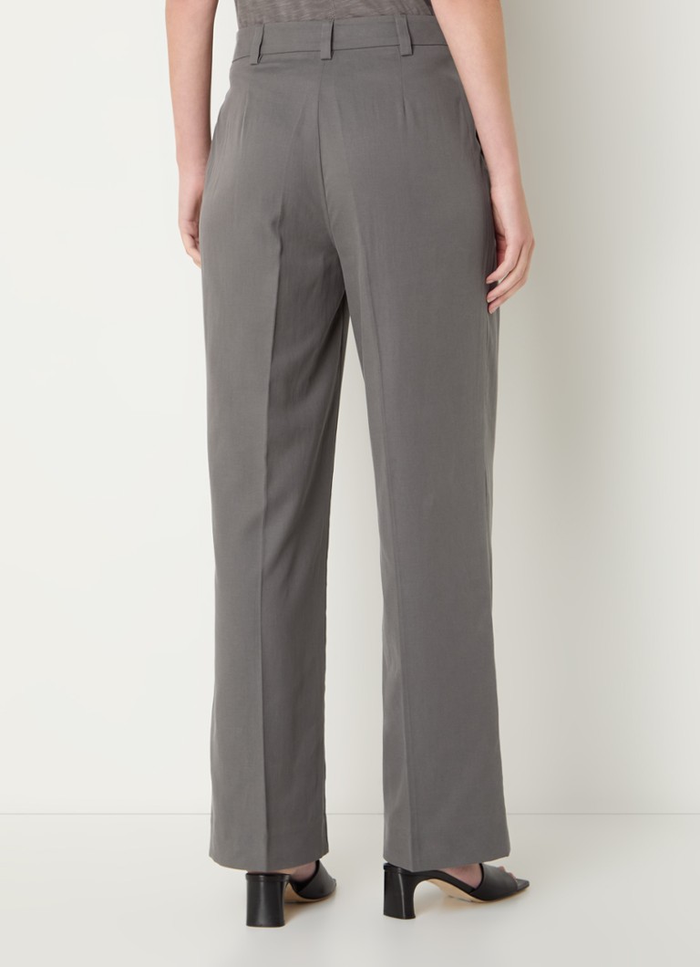 Benetton mid-waist loose-fit trousers in lyocell blend with side pockets