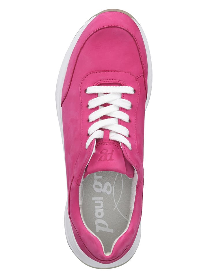 Paul Green Leder-Sneakers in Pink/ Weiß günstig kaufen