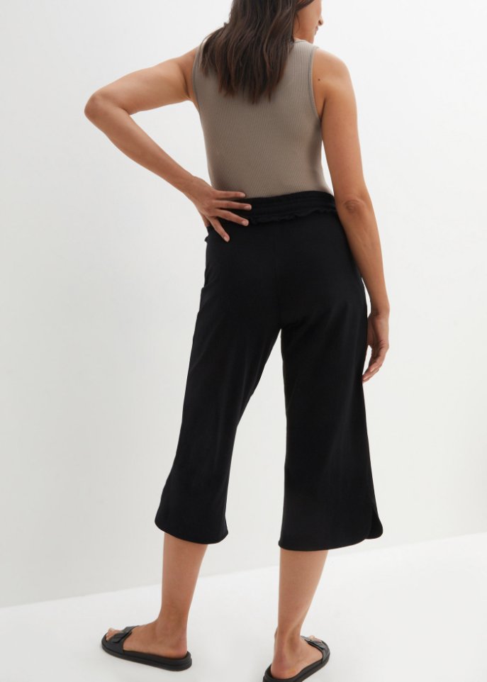 Weite Jersey-Culotte, 3/4-Länge mit Bequembund