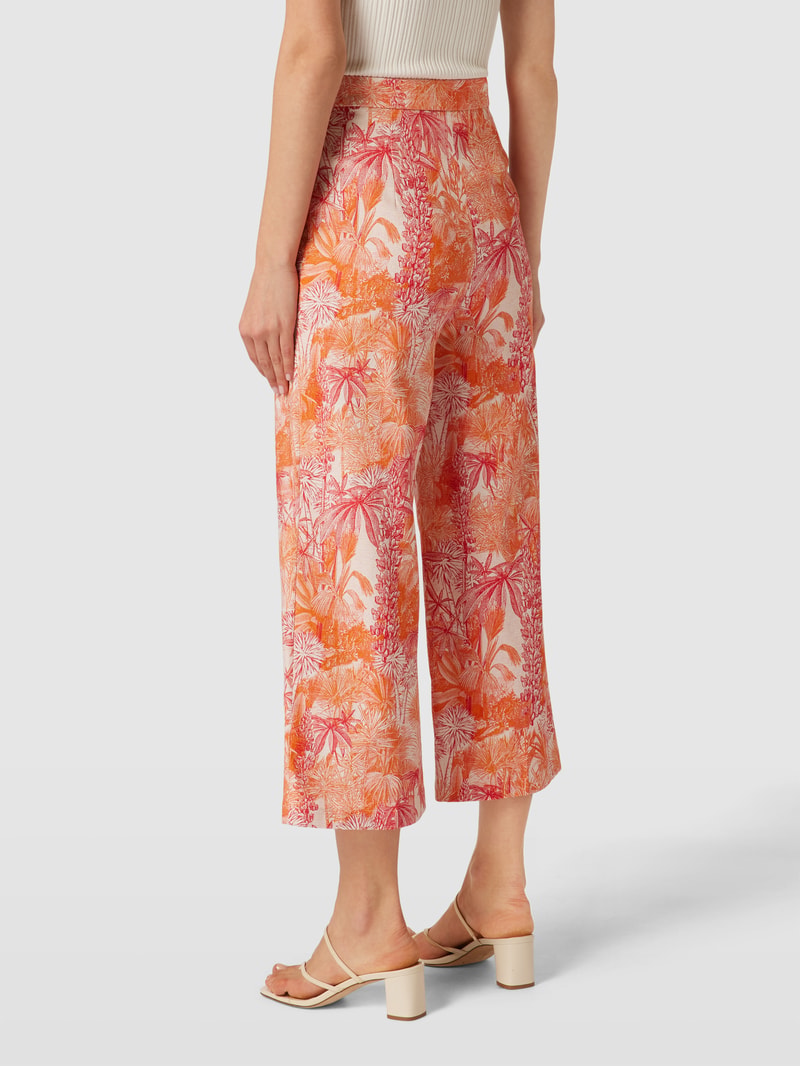 Hose mit Allover-Muster Modell 'CALERNO' in rot
