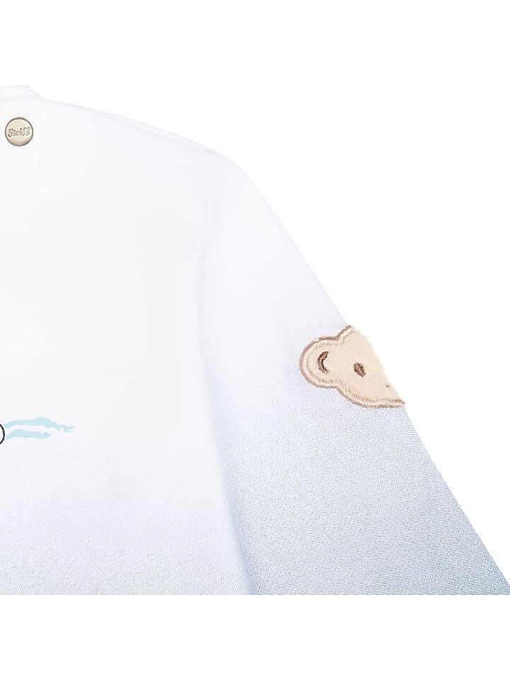 Steiff Shirt in Weiß/ Blau günstig kaufen 92