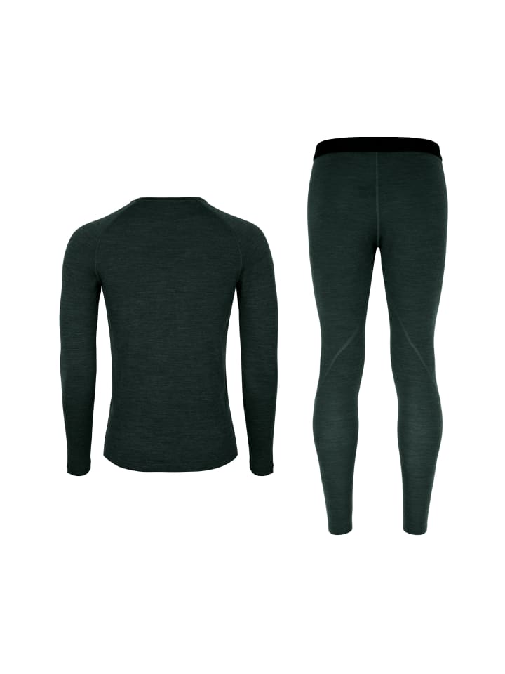 DANISH ENDURANCE Baselayer-Set Merino Baselayer in dark green günstig kaufen