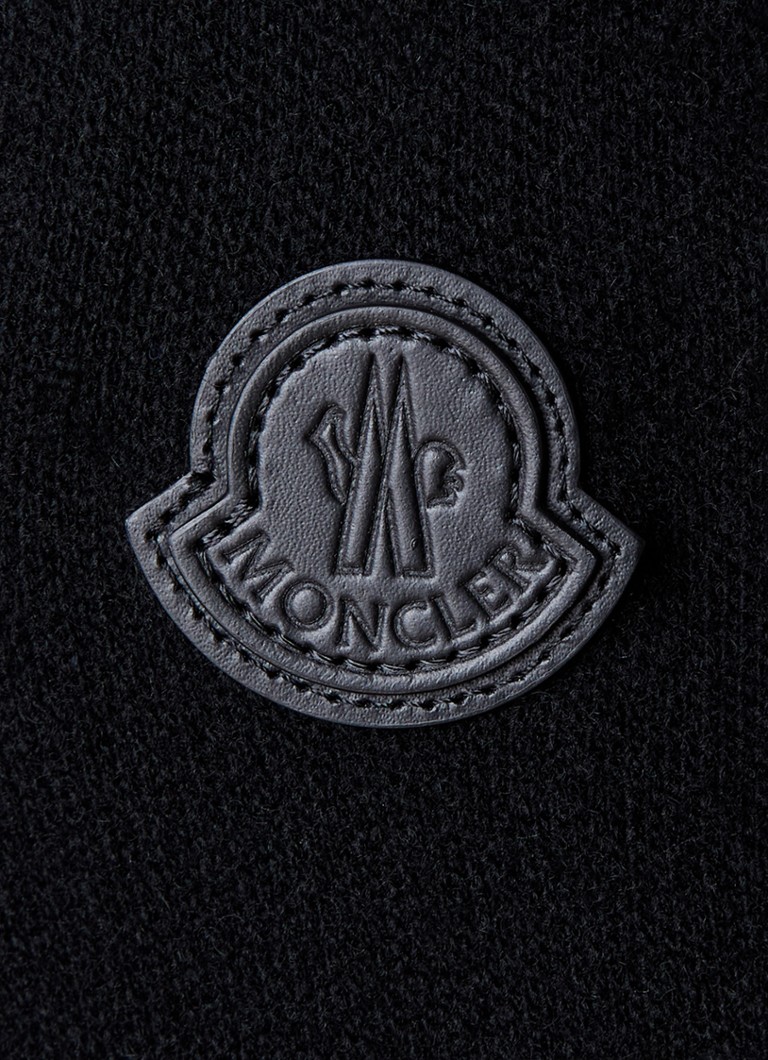 Cardigan Moncler fin țesut, cu față matlasată, din amestec de cașmir.