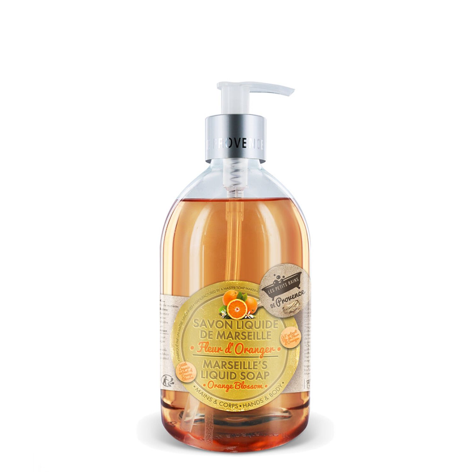 Les Petits Bains de Provence Savon Liquide de Marseille Parfum Fleur D'Oranger