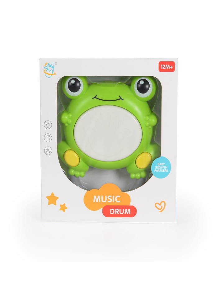 Moni Musikspielzeug Trommelfrosch in grün günstig kaufen onesize