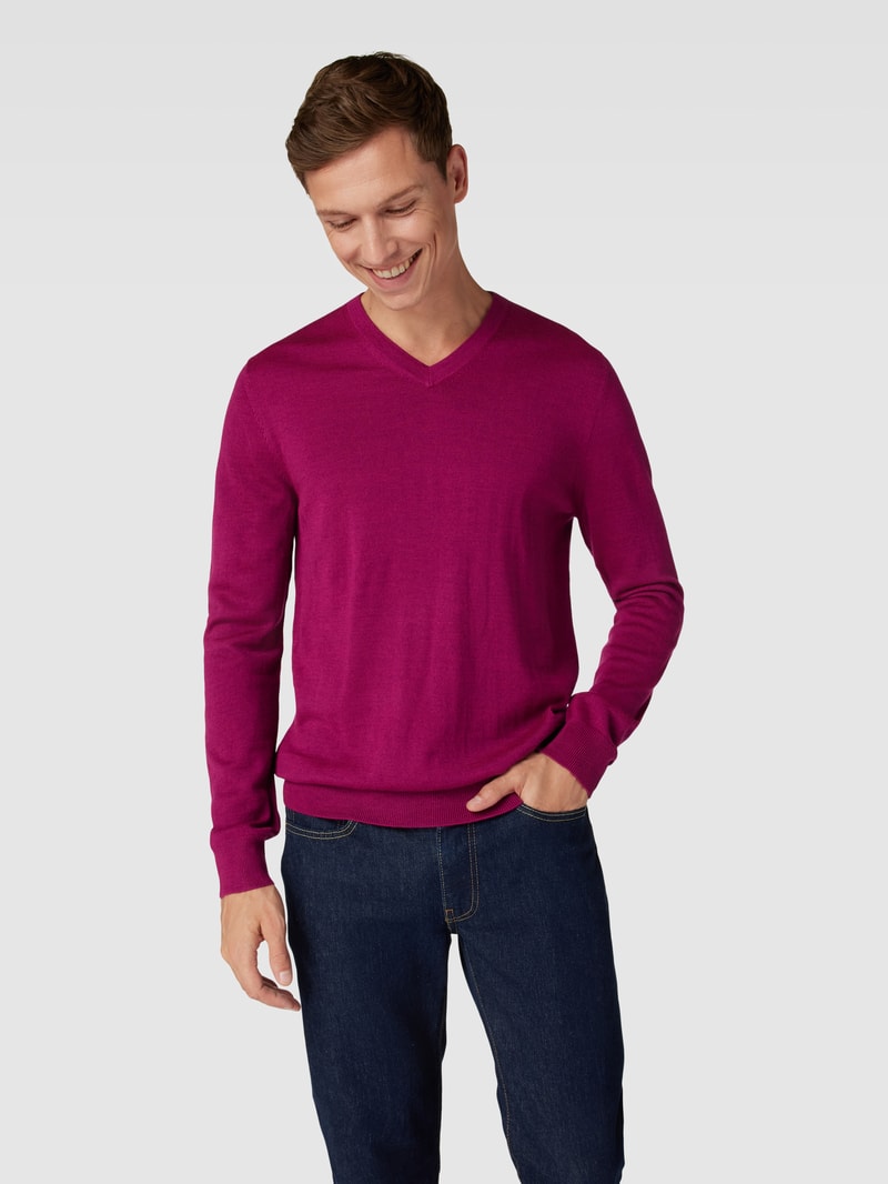 Strickpullover in pink meliert