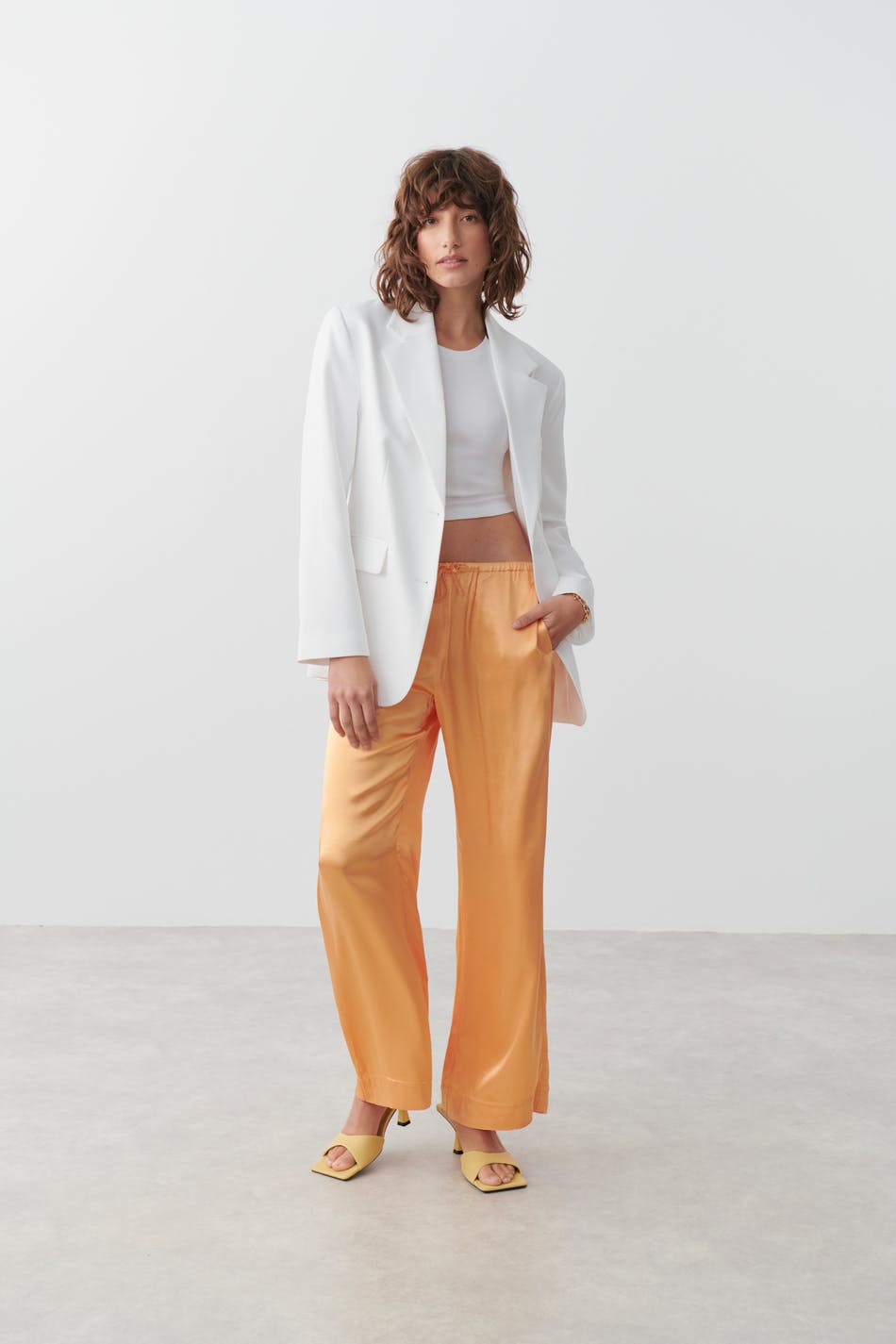Satin trousers