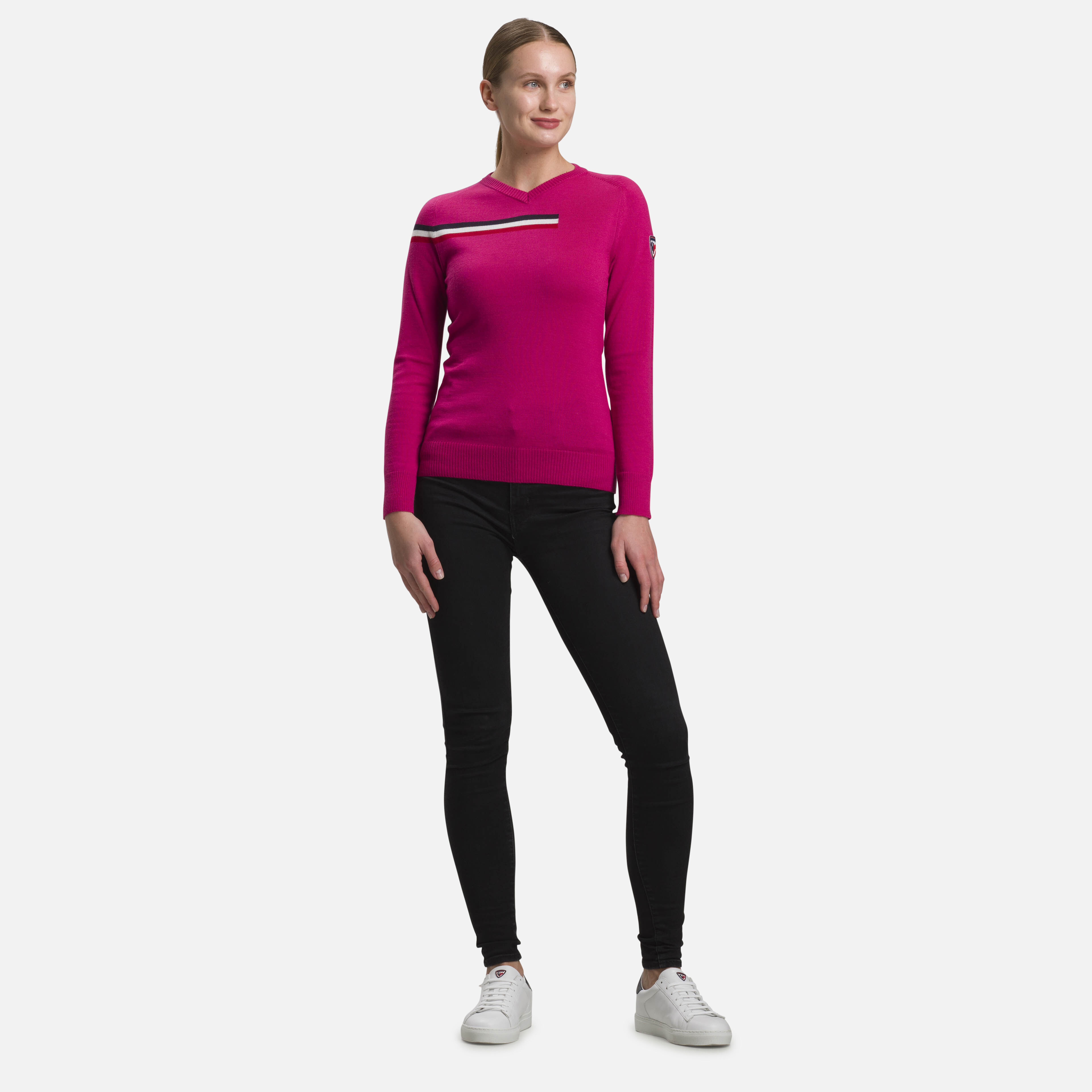 Pull Diago col V Femme