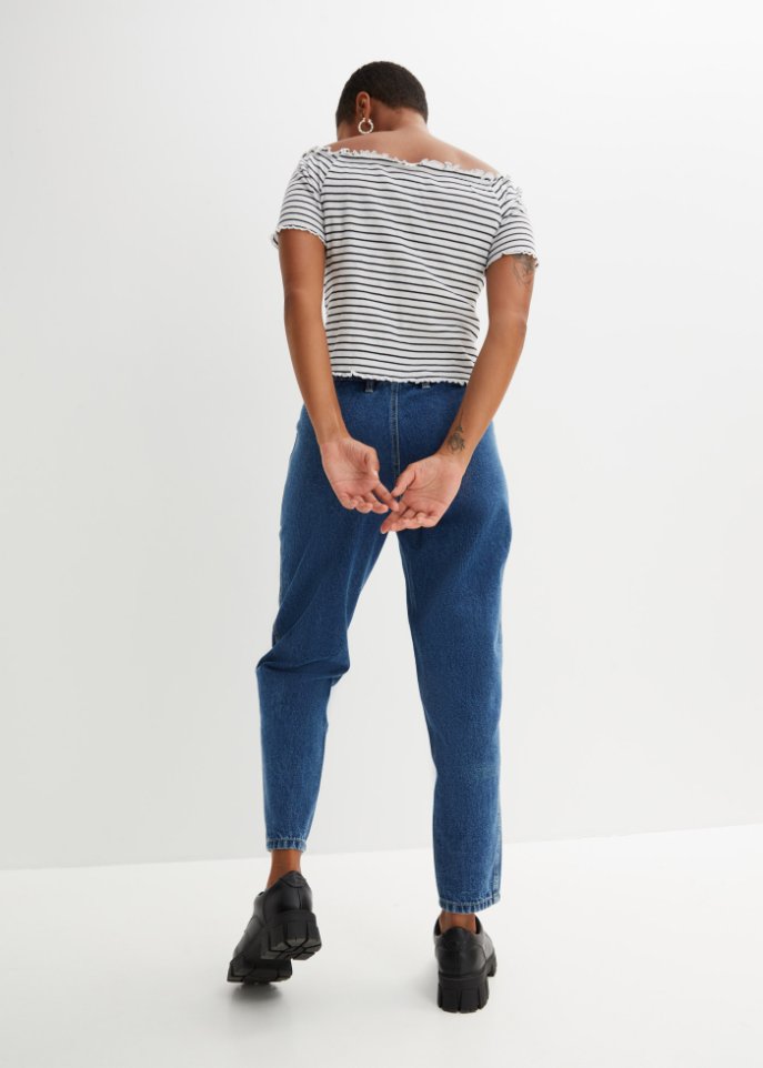 Barrel Jeans aus reiner Baumwolle