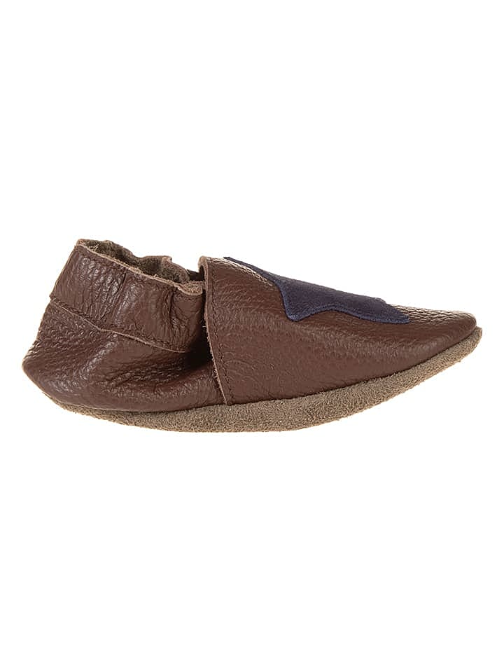 lamino Leder-Krabbelschuhe in Braun günstig kaufen 22/23