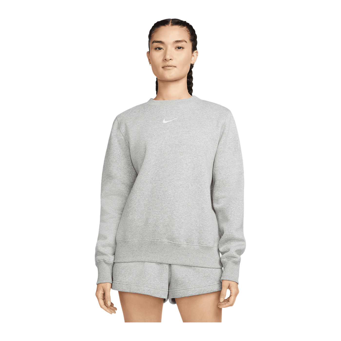 Nike Phoenix Fleece Crew Sweatshirt Damen Grau F063