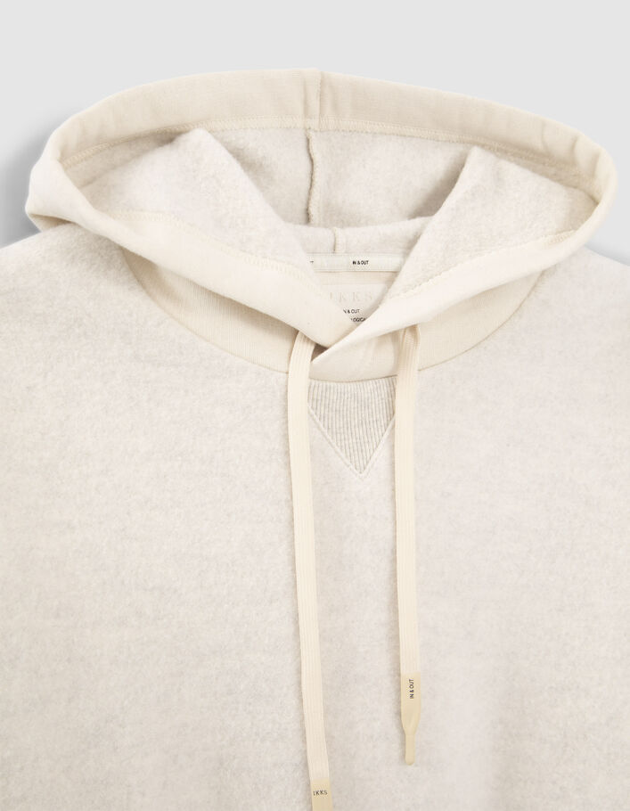 Sweat coloris naturel en molleton biface Homme