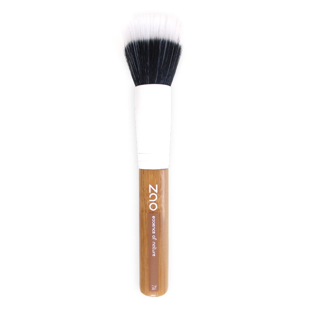 zao essence of nature Pinceau Bambou teint fibre duo ZAO Pinceau en bambou et poils synthétiques, Vegan
