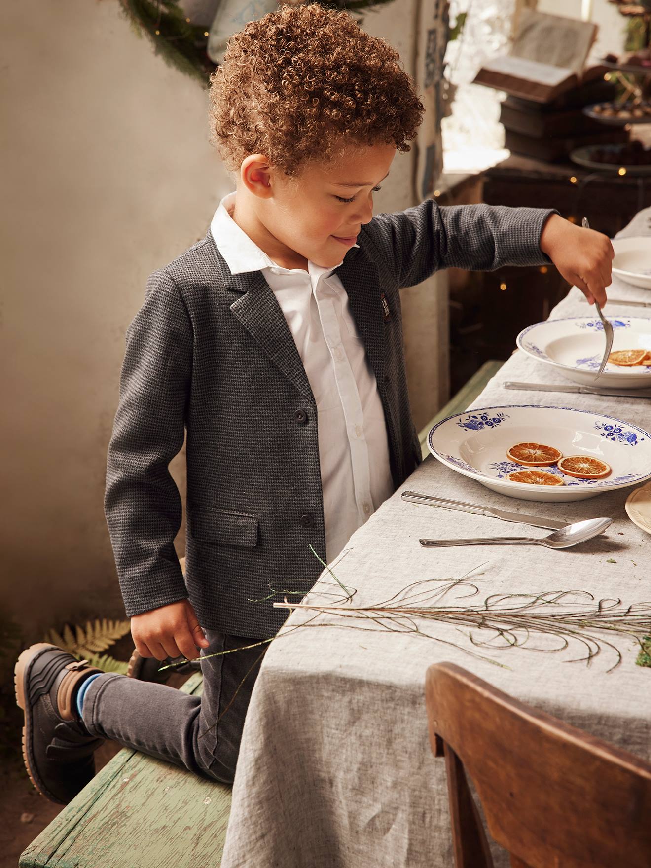 Chemise Oxford garçon blanc