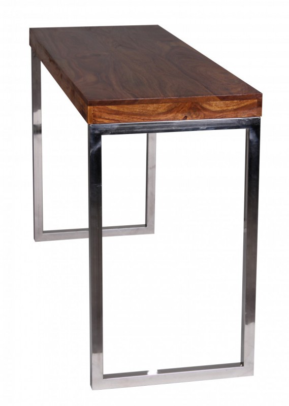 Wohnling Exklusiver Massivholz Konsolentisch 120 x 45 x 76 cm Tisch Sheesham Massiv