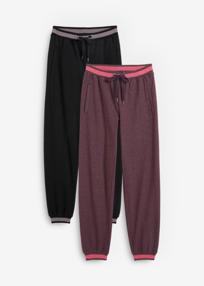 Sweathose mit Bündchen, 2er Pack
