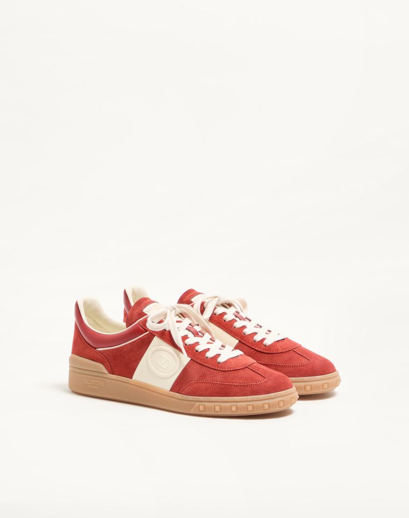 Baskets basses Upvillage en cuir fendu et cuir de veau nappa