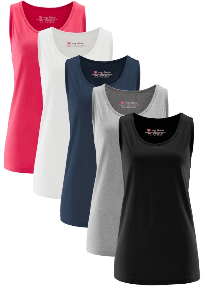Baumwoll-Long-Top (5er Pack)