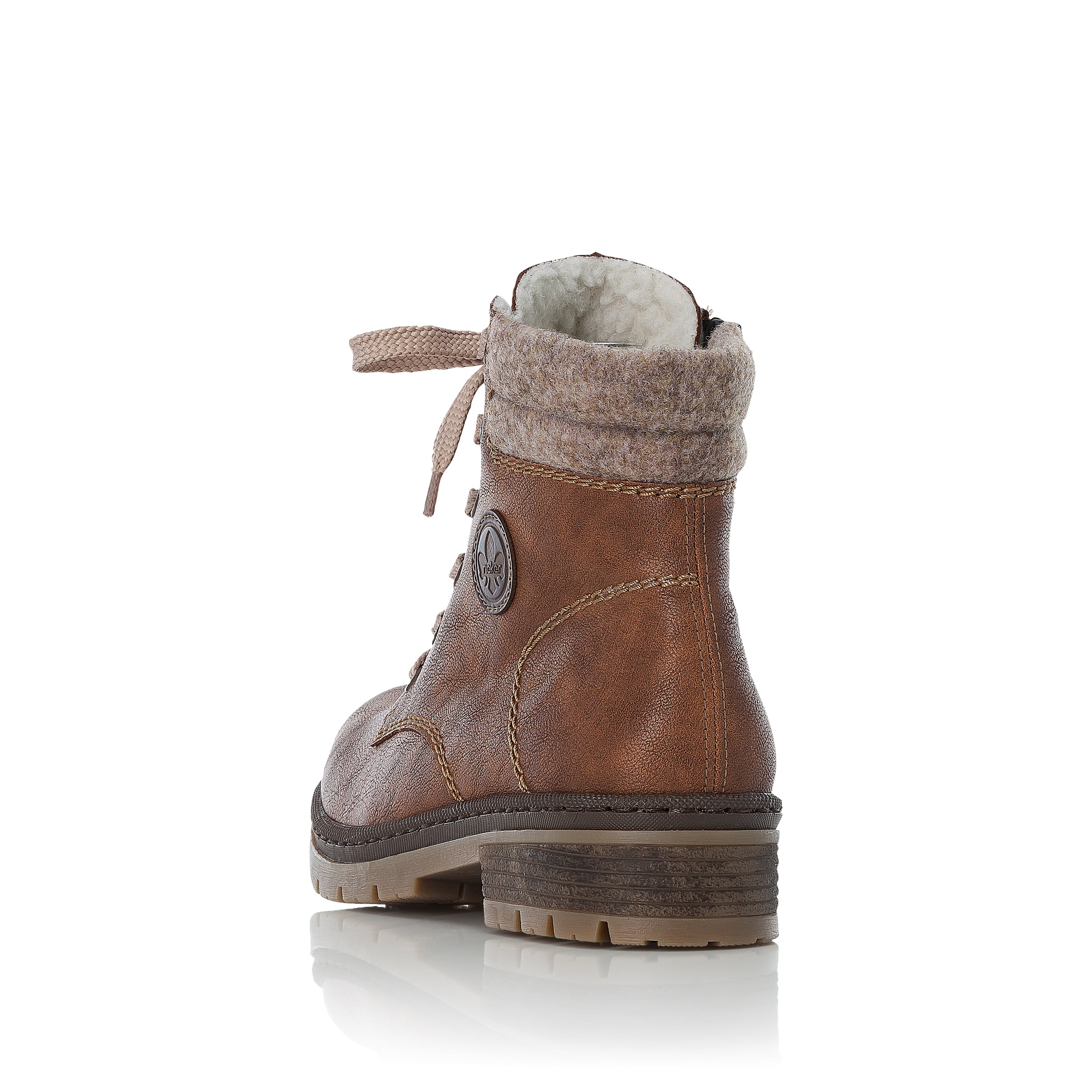 Rieker Damen Schnürstiefel nussbraun