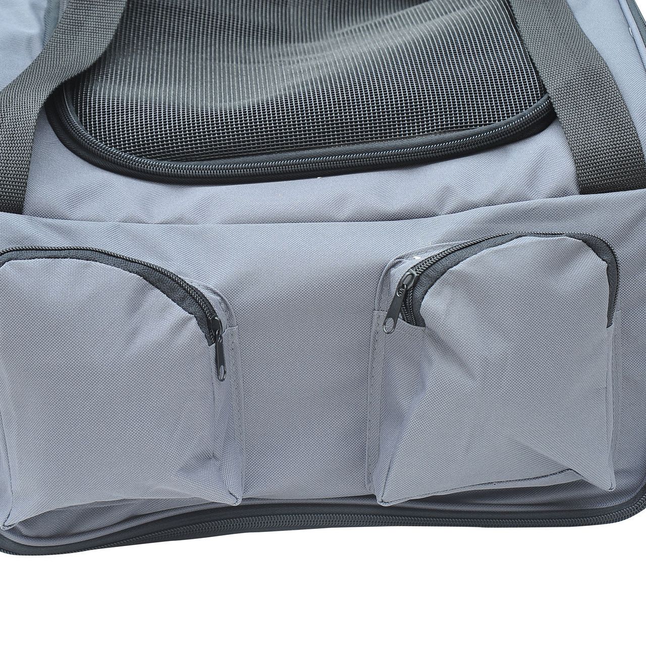 PawHut Hundetasche Hundebox Transportbox Tragetasche Katze Haustier faltbar grau