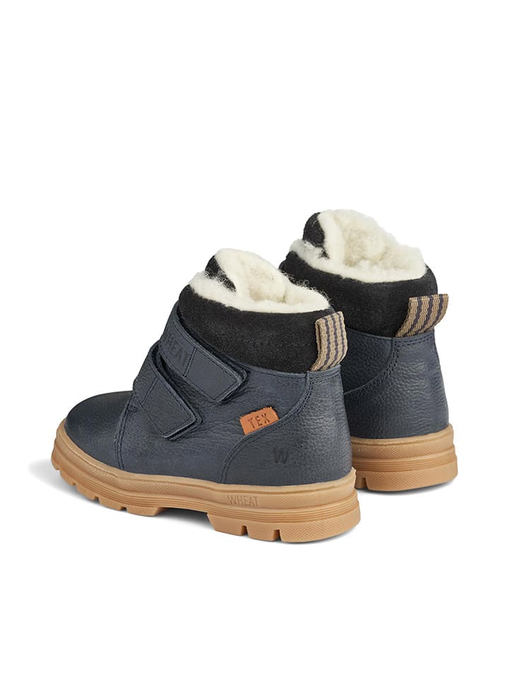 Wheat Leder-Winterboots in Dunkelblau günstig kaufen