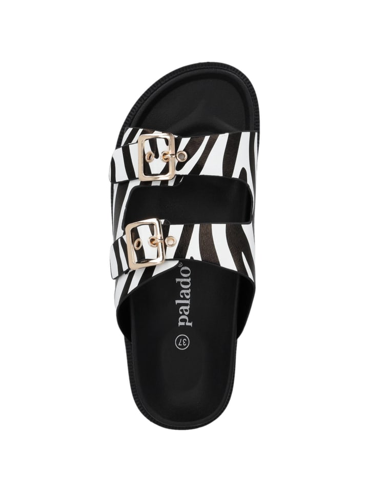 palado Pantoletten in black white günstig kaufen
