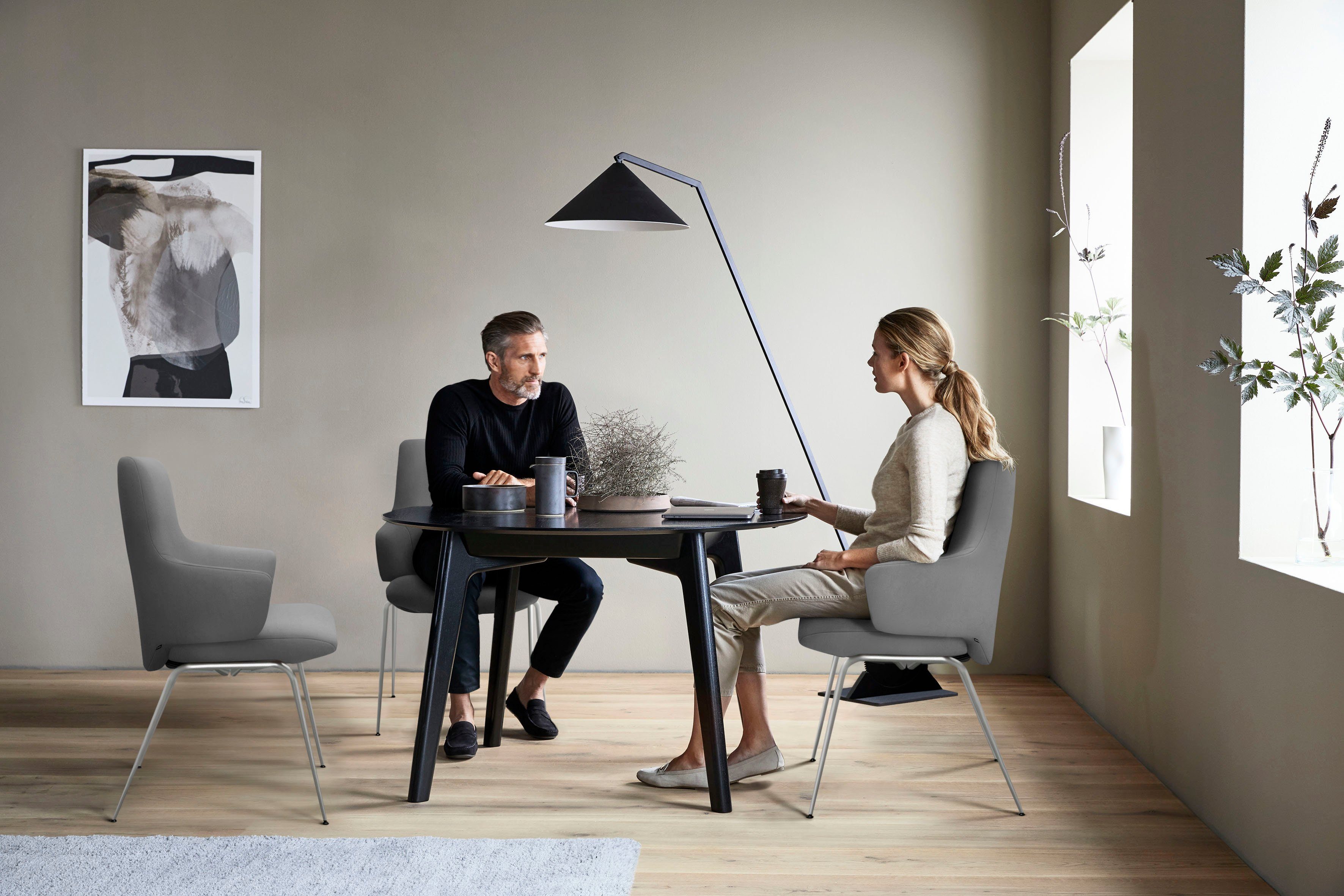 Stressless® Polsterstuhl Laurel, Low Back mit Armlehne, Größe L, mit Beinen aus Stahl in Chrom glänzend