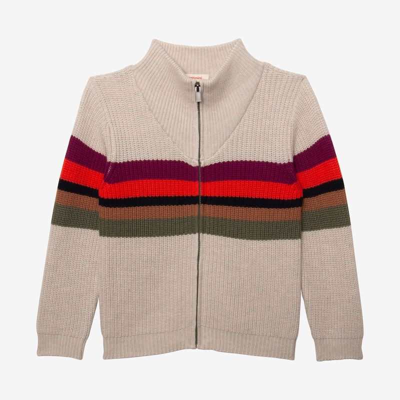 Cardigan garçon rayures gris Catimini