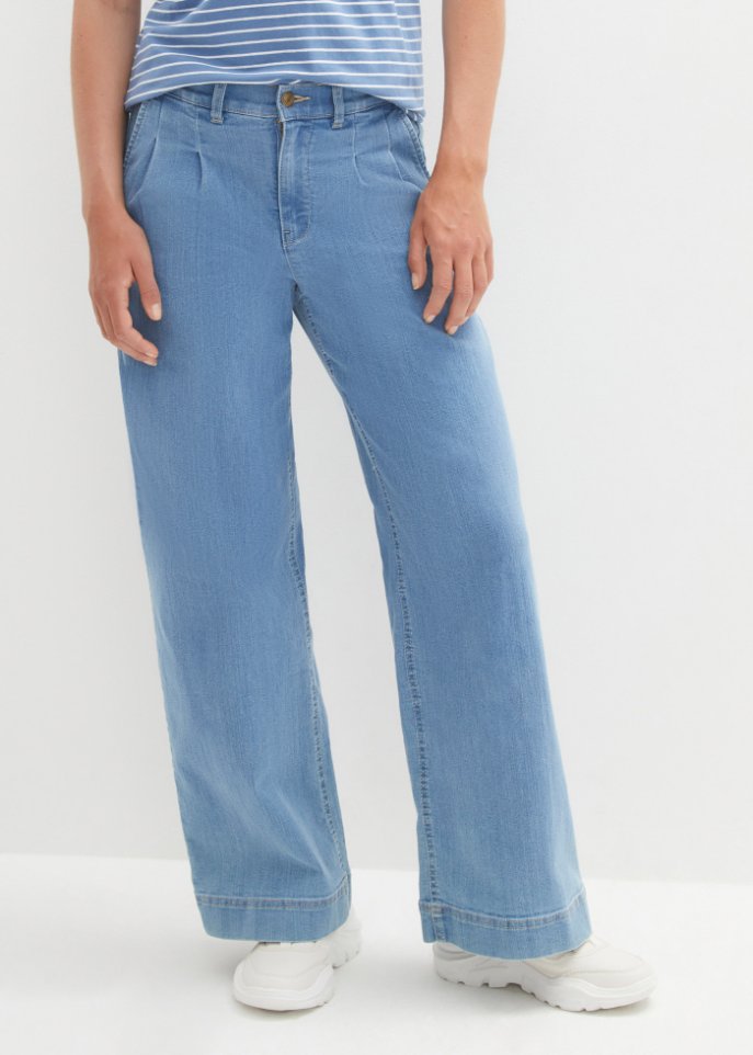Marlenejeans mit Bundfalten und Bequembund