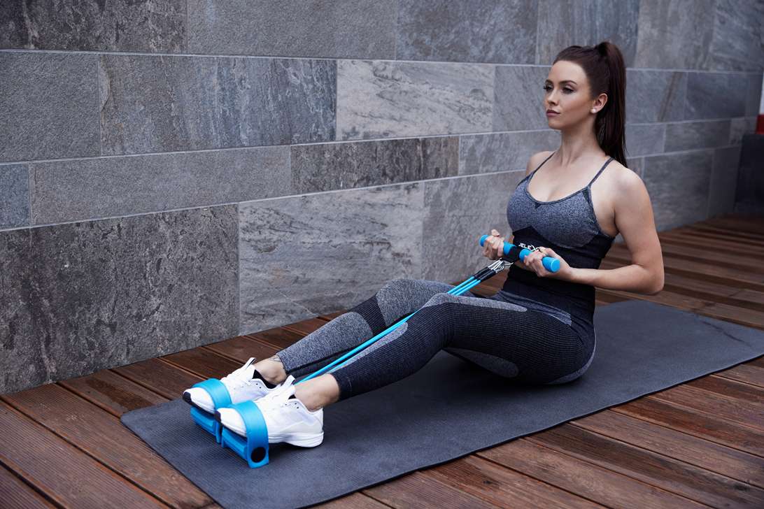 JELEX Fit Sit Zugseil Pedalwiderstandsband blau